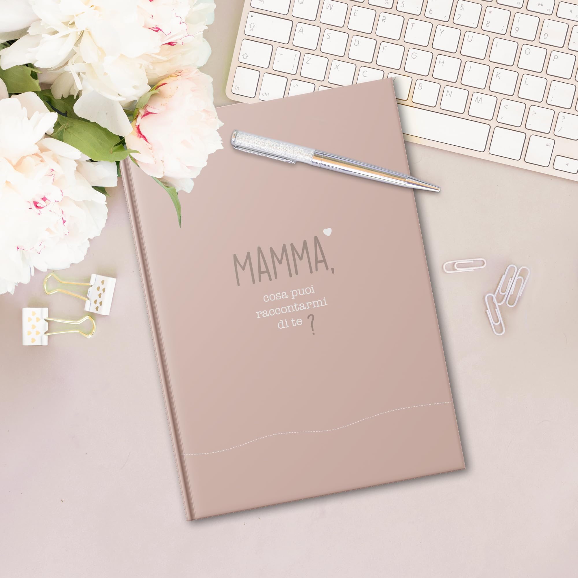 Mamma, cosa ci racconti? – Libro da compilare per le mamme con tante domande diverse – Libro dei ricordi personali – Idea regalo per la mamma per il compleanno o la Festa della Mamma