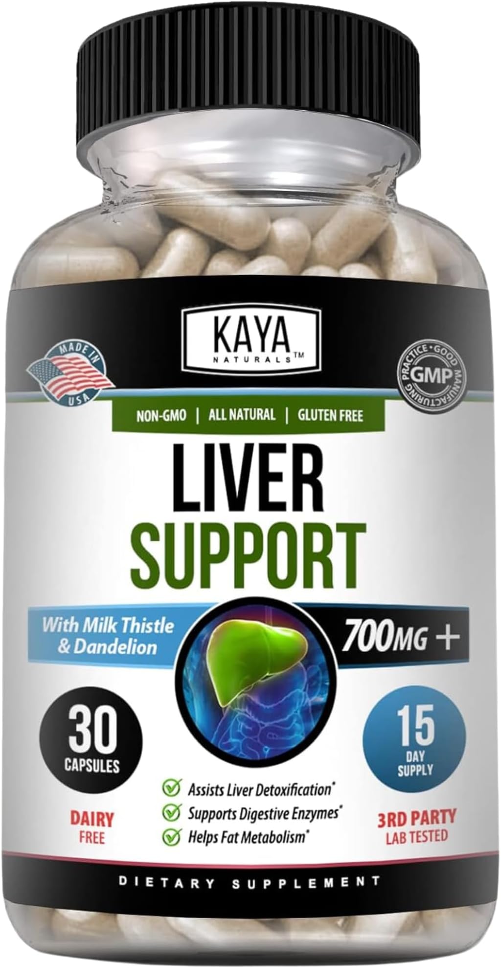 Liver Cleanse Detox & Repair - Milk Thistle Supplement - Liver Detox for Women and Men - Artichoke Extract and Dandelion Root Capsules - 30 Count