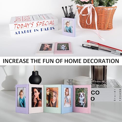 Vista 47 de Paquete de 8 mini marcos de fotos de 2 x 3 para Fuji Instax Mini de 3 pulgadas/Polaroid de 3 pulgadas, para pantalla de escritorio, marco de fotos