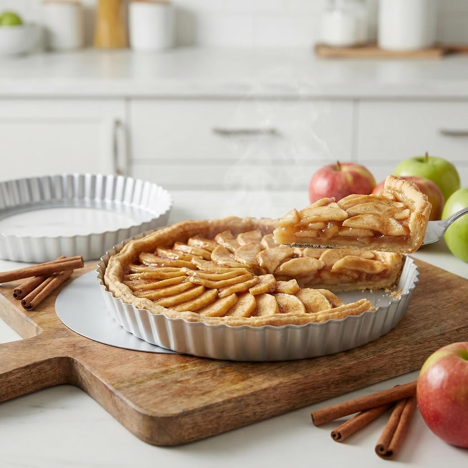 9 Inch Tart Pan with Removable Bottom, Set of 2