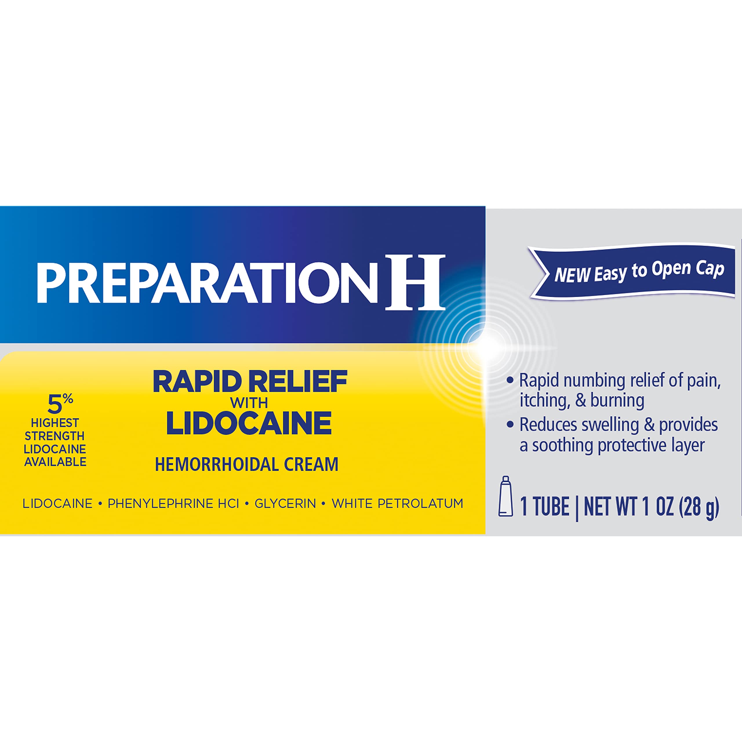 Buy Preparation H Rapid Relief Hemorrhoid Cream with Lidocaine, Numbing