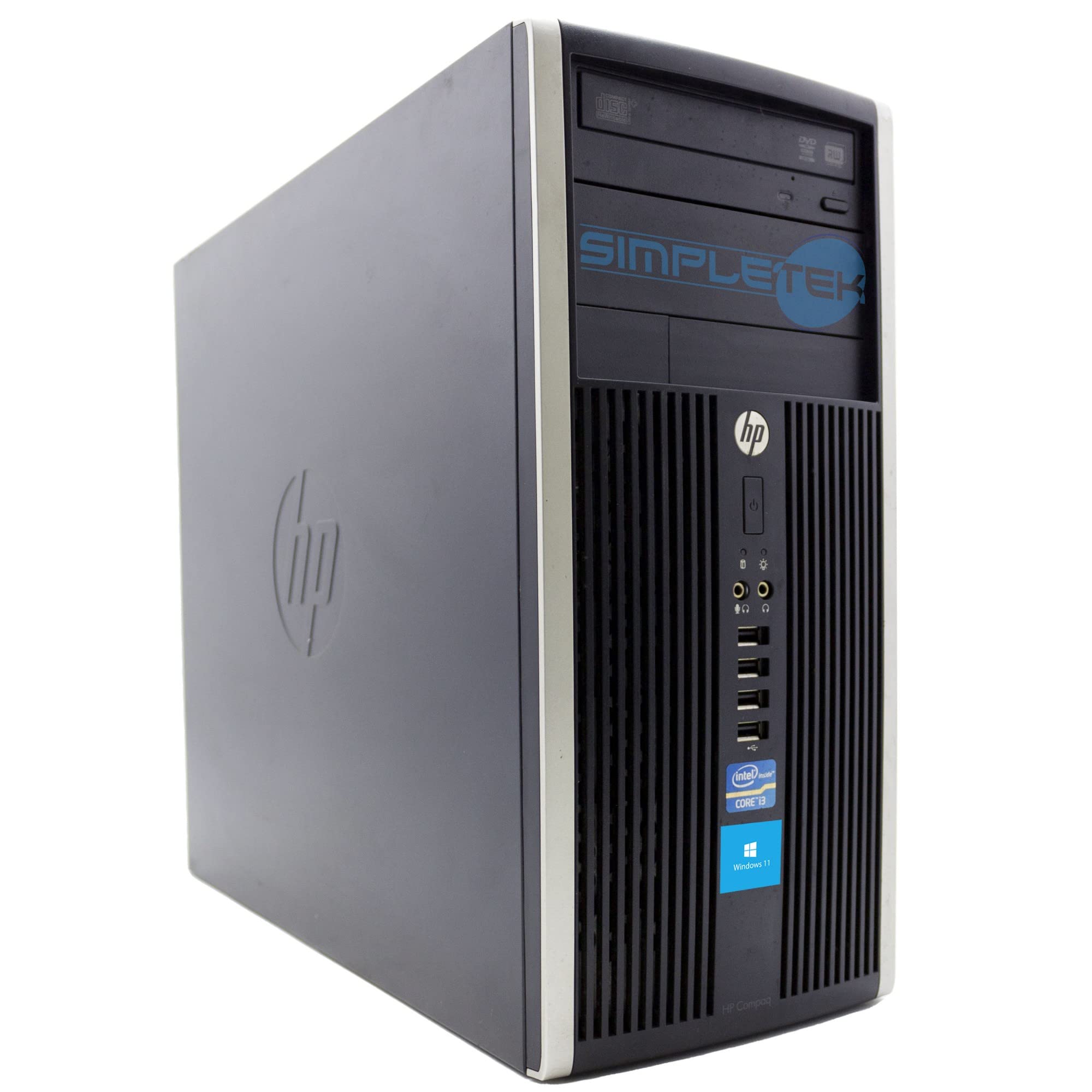 HP PC Tower 6200 Pro MT Core i3 Windows 11 Pro | 32GB RAM SSD 960GB | Seryjny RS232 Komputer stacjonarny (Odnowiony)