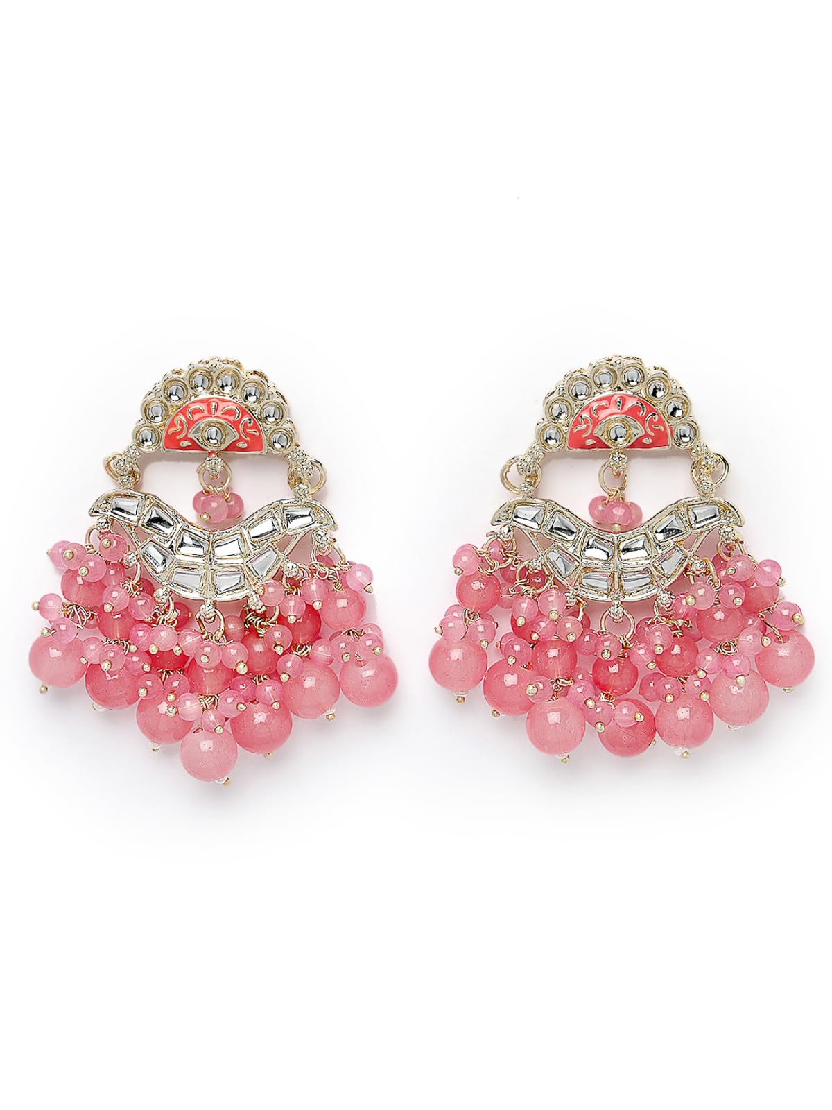 Studio Sukkhi Pretty Fashionable Gold Plated Kundan With Pink Meenakari Dangle Drop Earrings For Women And Girls (E105779) (B0CPM2566R) Amazon Price History, Amazon Price Tracker