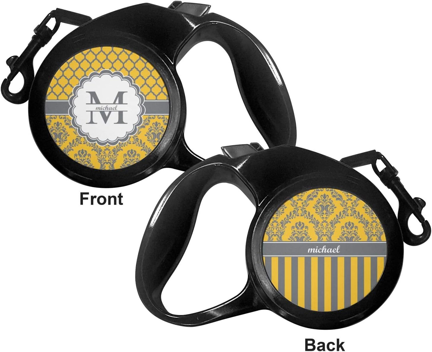 YouCustomizeIt Personalized Damask & Moroccan Retractable Dog Leash - Medium