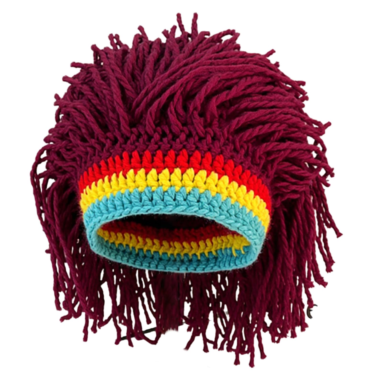 MICFENY Warm Interlaced Hat With Humorous Hair Fashion Unisex Cold Weather Ear Security For Family