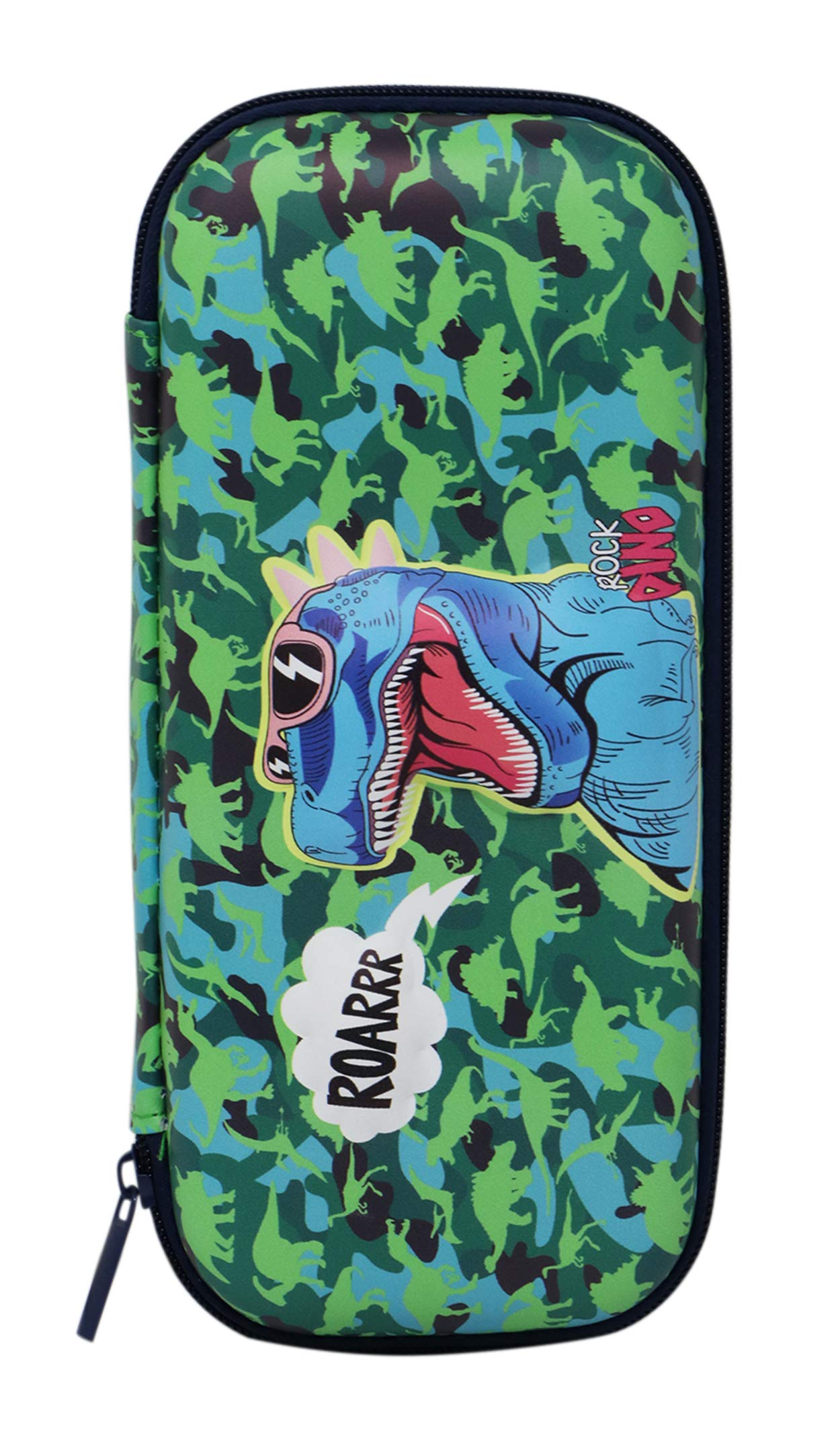 zest 4 toyz 3D Dinosour Cartoon Design Large Capacity Multipurpose Pencil Pouch, Pencil Case Stationary Orgnizer with Compartmen for School Kids, Girls Size-23 * 11 * 4 cm-Green-picture-11