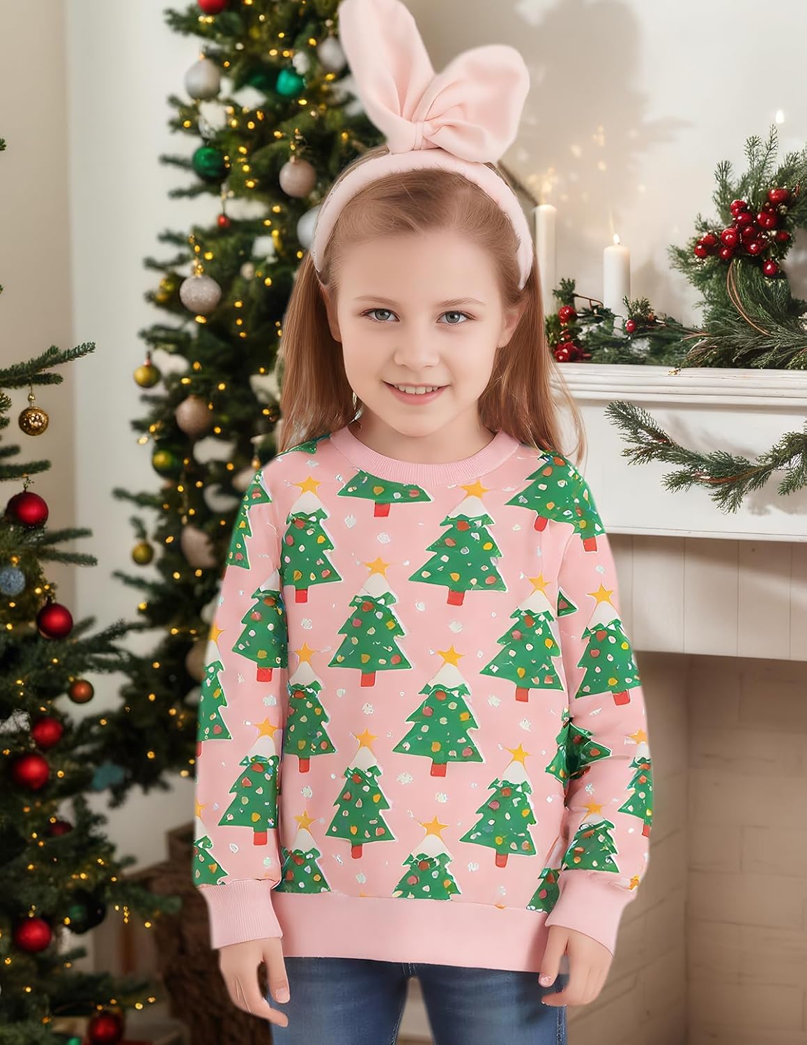 Toddler Baby Girls Sweatshirts Crewneck Pullover Long Sleeve Shirts Tops Girl Fall Winter Clothes 2-8T - Image 2