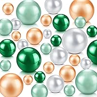 Vista 14 de Junkin 300 cuentas de maquillaje para jarrón de perlas sintéticas, a granel, sin agujero, cuentas de perlas brillantes, tamaños mixtos, perlas