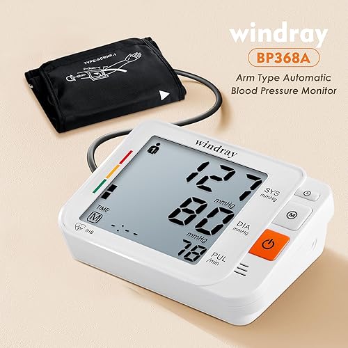 Miniatura 3 de Monitores automáticos de presión arterial de brazo, máquina digital de presión arterial superior del brazo para uso doméstico con puño ajustable de