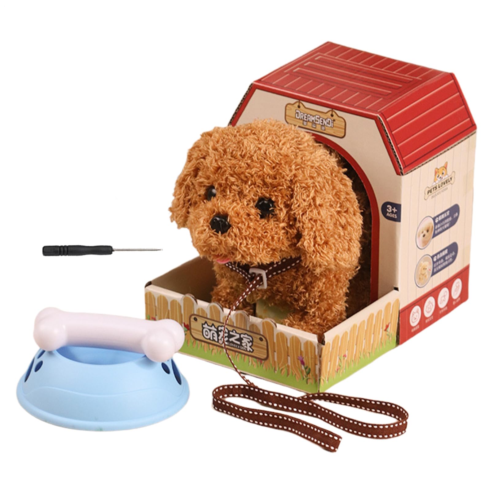 Chiot qui marche en peluche un cadeau d'anniversaire idéal pour enfant