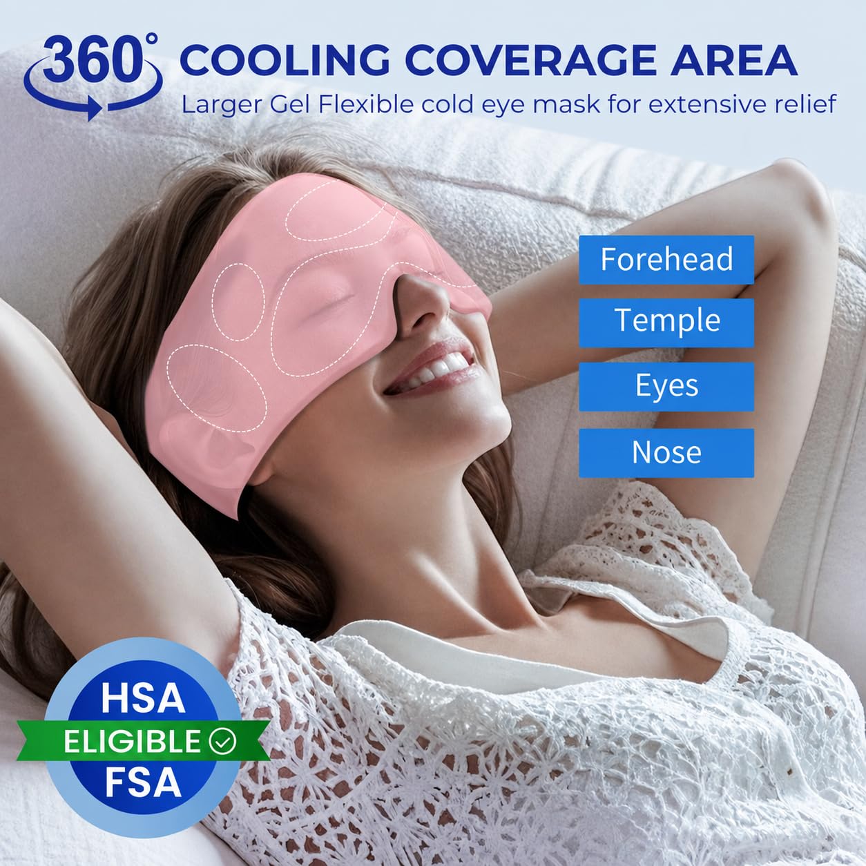 Cooling Gel Eye Mask Reusable Cold Compress