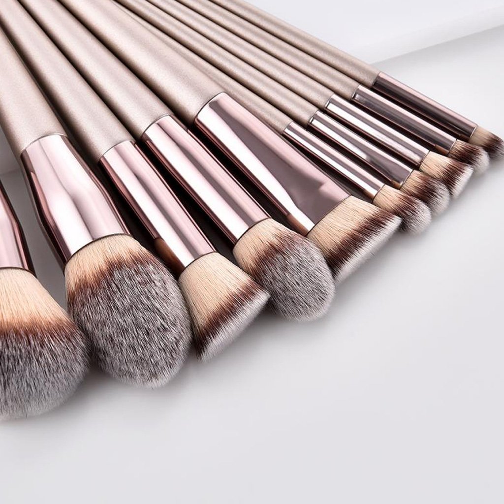 Set di 5 pennelli professionali per trucco, ombretto, fondotinta, cosmetici, 10 pezzi