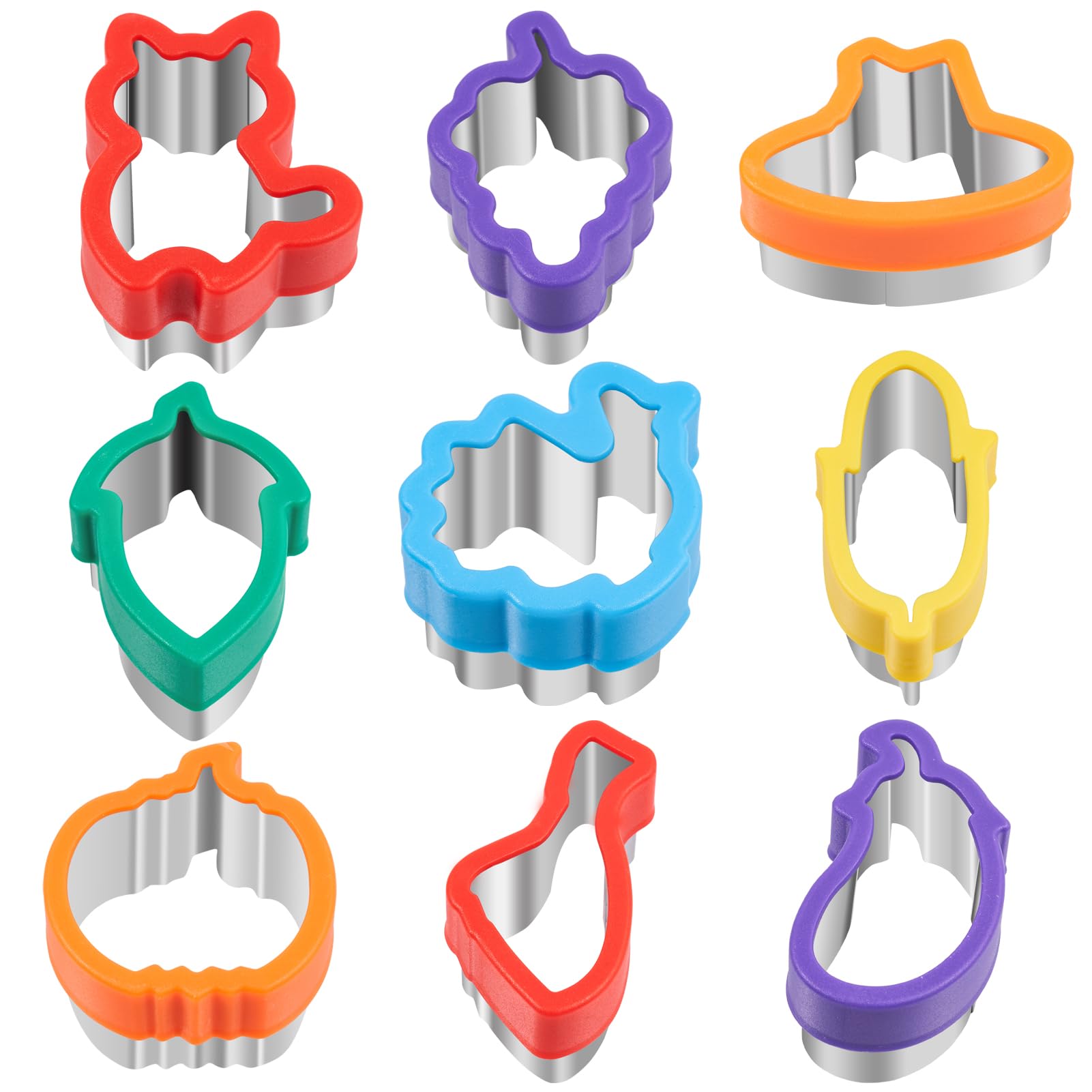 ETERSION Thanksgiving cookie cutters 9 Pieces 2" to 3.3" Fall cookie Cutters