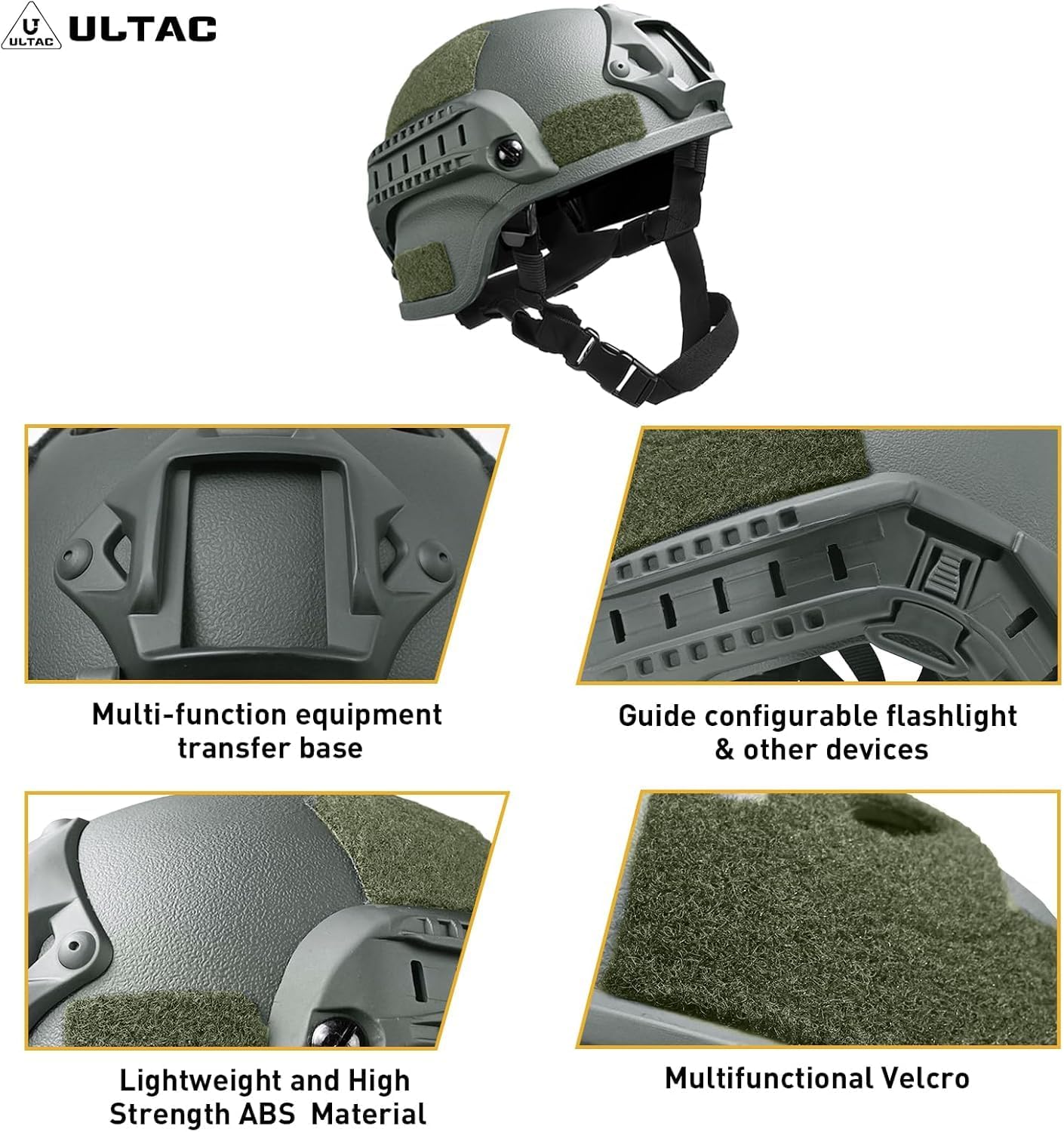 Airsoft Helmet with Full Face Protection, Tactical Airsoft Mask, Compatible with Goggles & Accessories, Ideal for Paintball & Outdoor Games MICH2000-Black