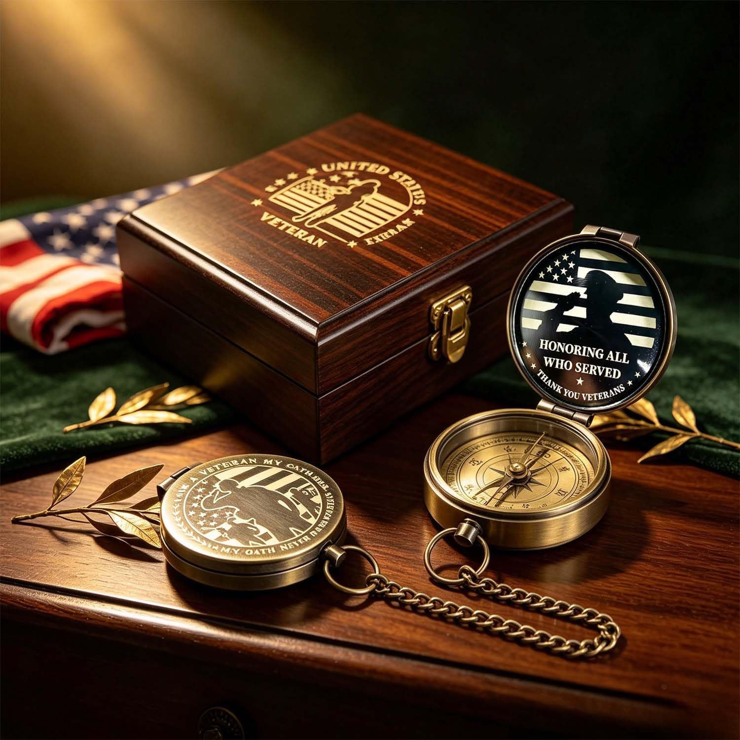 Compass - Luxury Unique Bible Verse/Graduation Gifts/Gifts for Veterans Day, College, High School, Cool Birthday Gift Idea for Son, Boys, Motivational Greeting Card Included