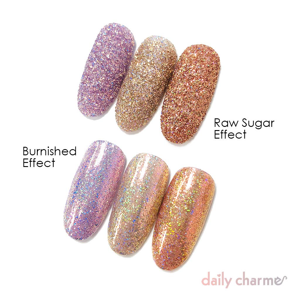 DAILY CHARME Iridescent Holographic Nail Art Glitter Decoration (0.008 Fine Glitter, Mont Blanc)