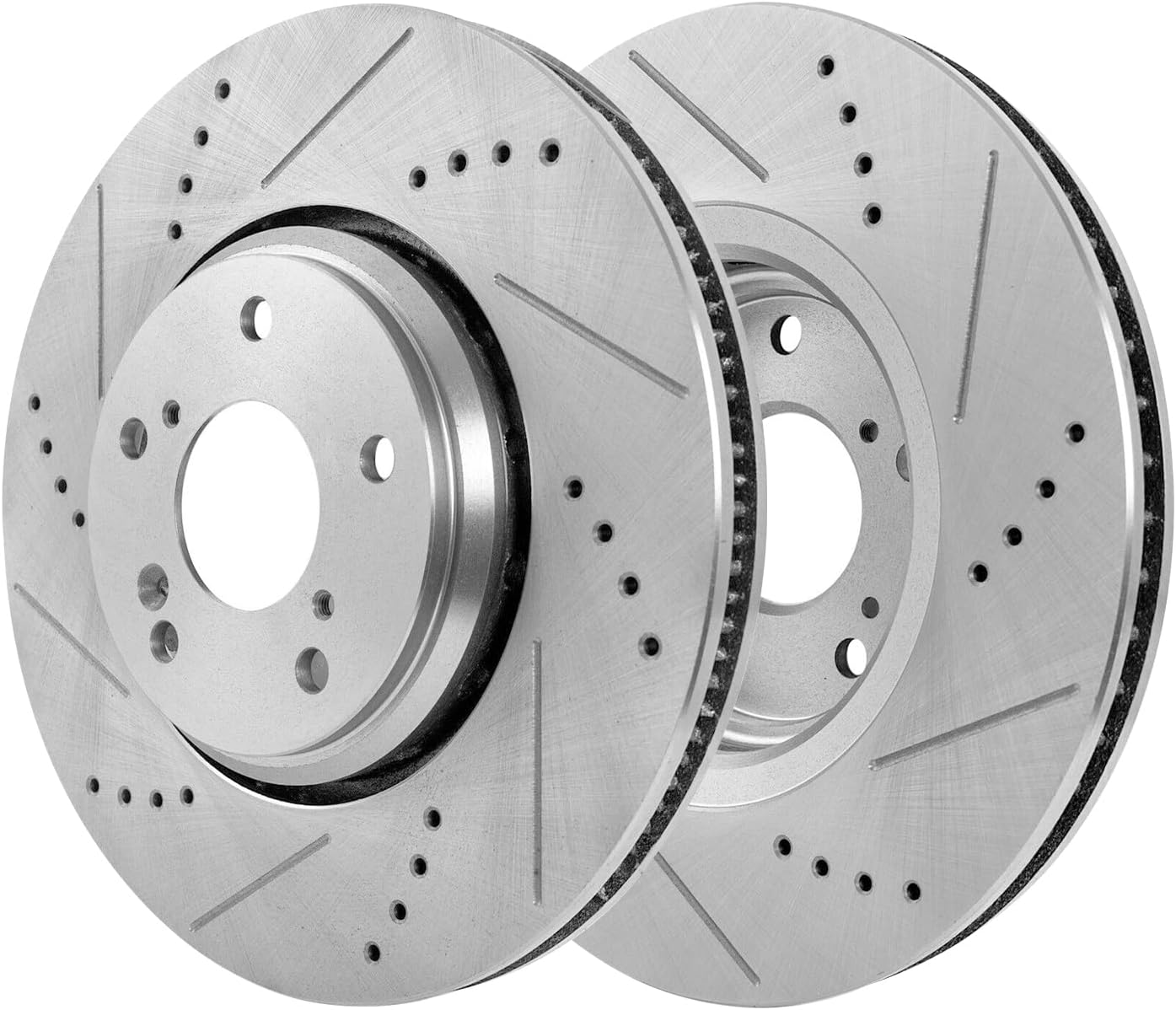 Detroit Axle - Front Brake Rotors for 2017-2020 Honda Civic 2016-2017 Accord 2017-2022 Acura ILX, Drilled and Slotted Disc Brake Rotors Replacement : 12.28" inch (312mm) Rotor