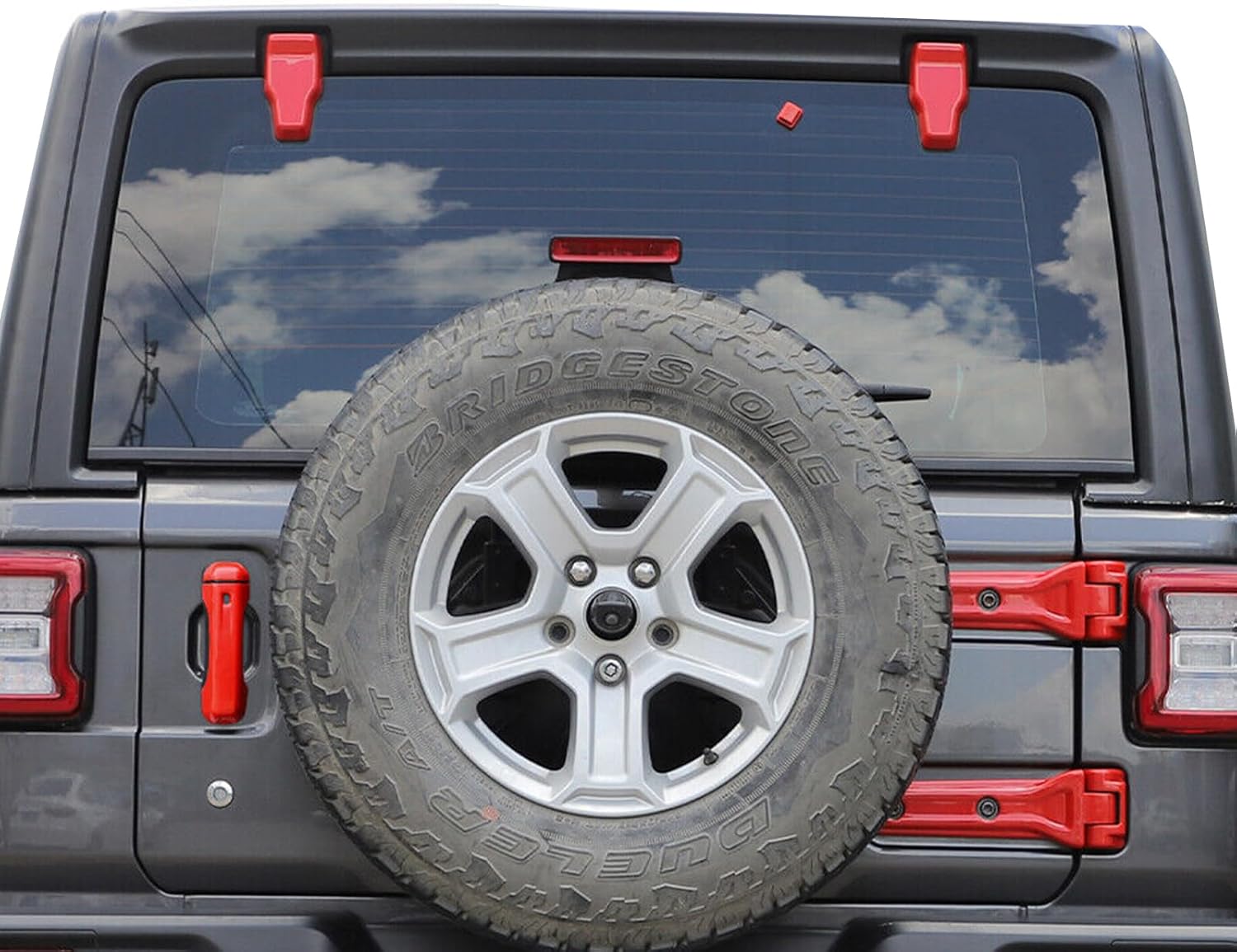 26PCS Exterior Decoration Trim Kit for 2018-2023 Jeep Wrangler JL JLU, Door Hinge Handle Tailgate Engine Hood Hinge Hood Latch Rear Window Wheel Eyebrow Side Air Outlet Cover