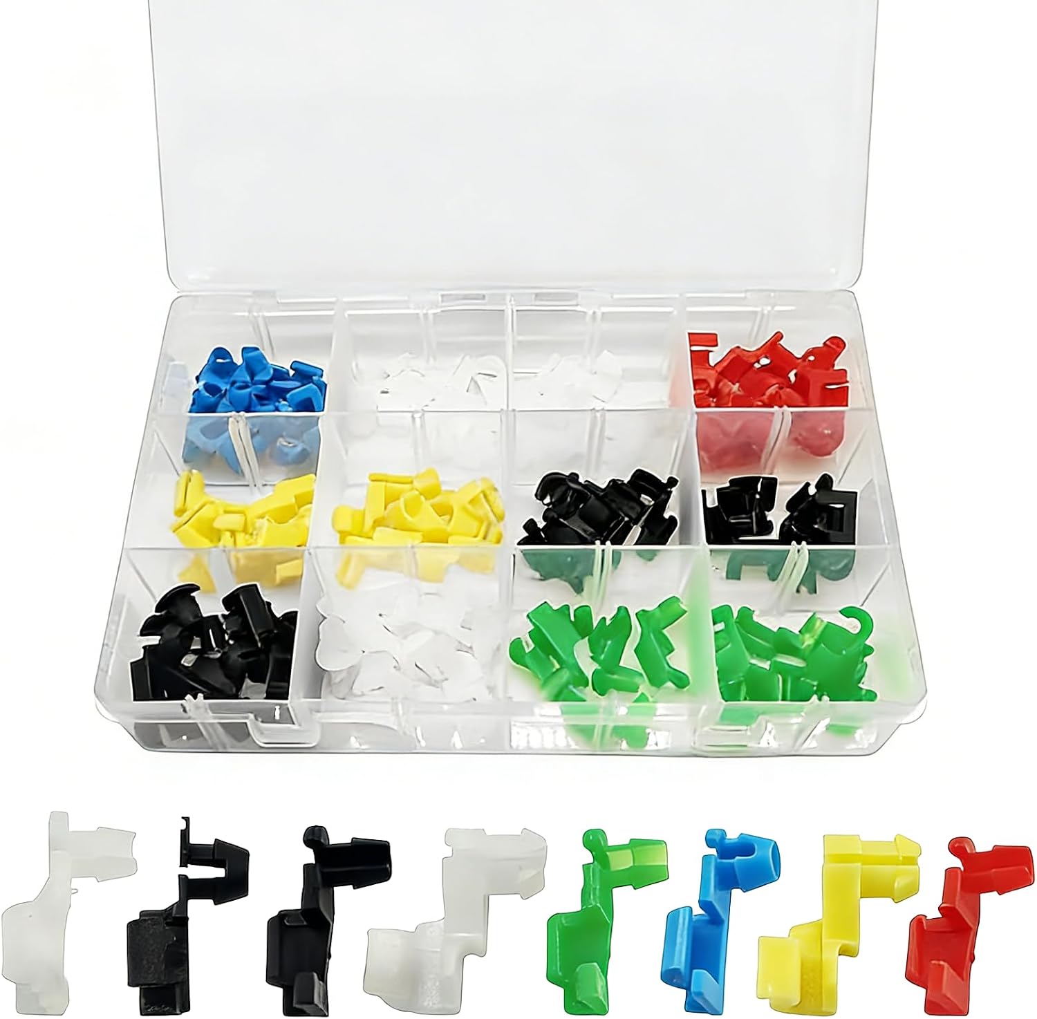 80PCS Door Lock Rod Car Clips Assortment Kit, Door Install Tailgate Handle Rod Clips, Left Right Door Handle Rod End Clip Retainer, Car Accessories Compatible with Most Vehicles