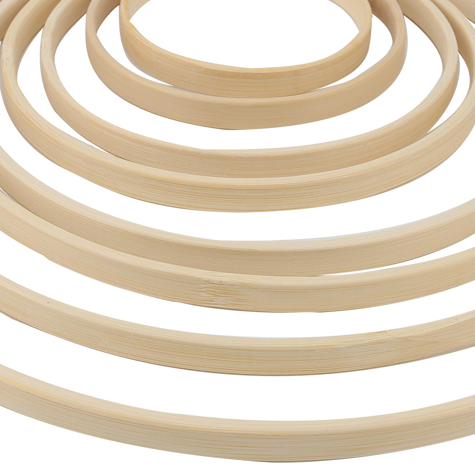 24 Pezzi Cerchio in Legno di Bambù, Anelli in Bambù per Artigianato, 8 misure, 8 – 26 cm, cerchi per ghirlande floreali, Nuziale, fai da te, Decorazione