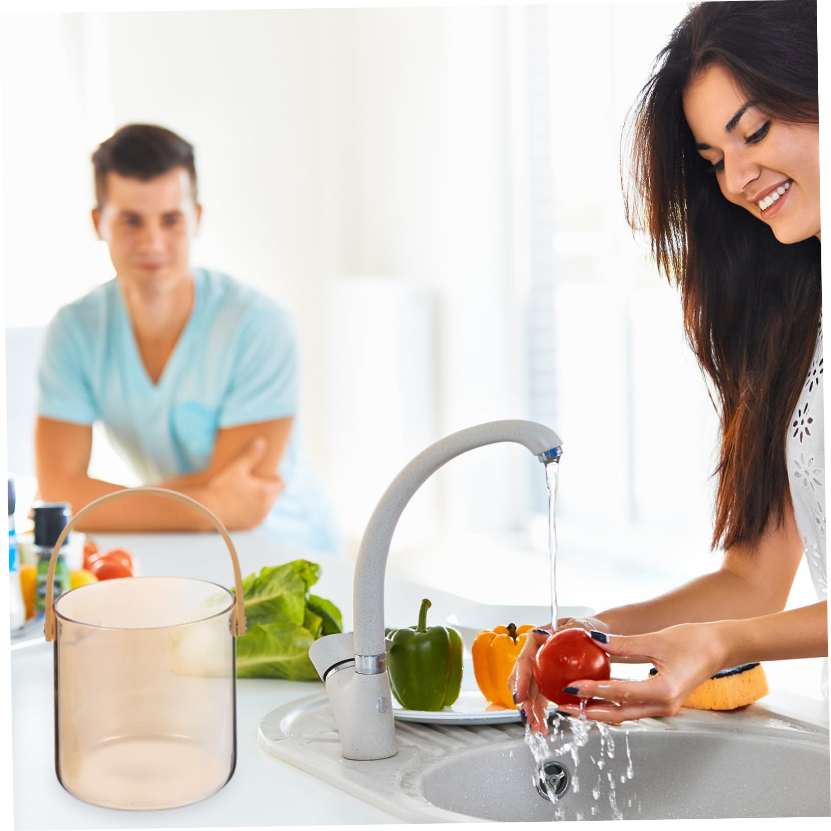 Glas Weinkühler 1500ml Braun für Snacks und Süßwaren | Leicht und Tragbar, Einfache Kreative Optik, Tischdekoration für Hochzeiten und Feiertage