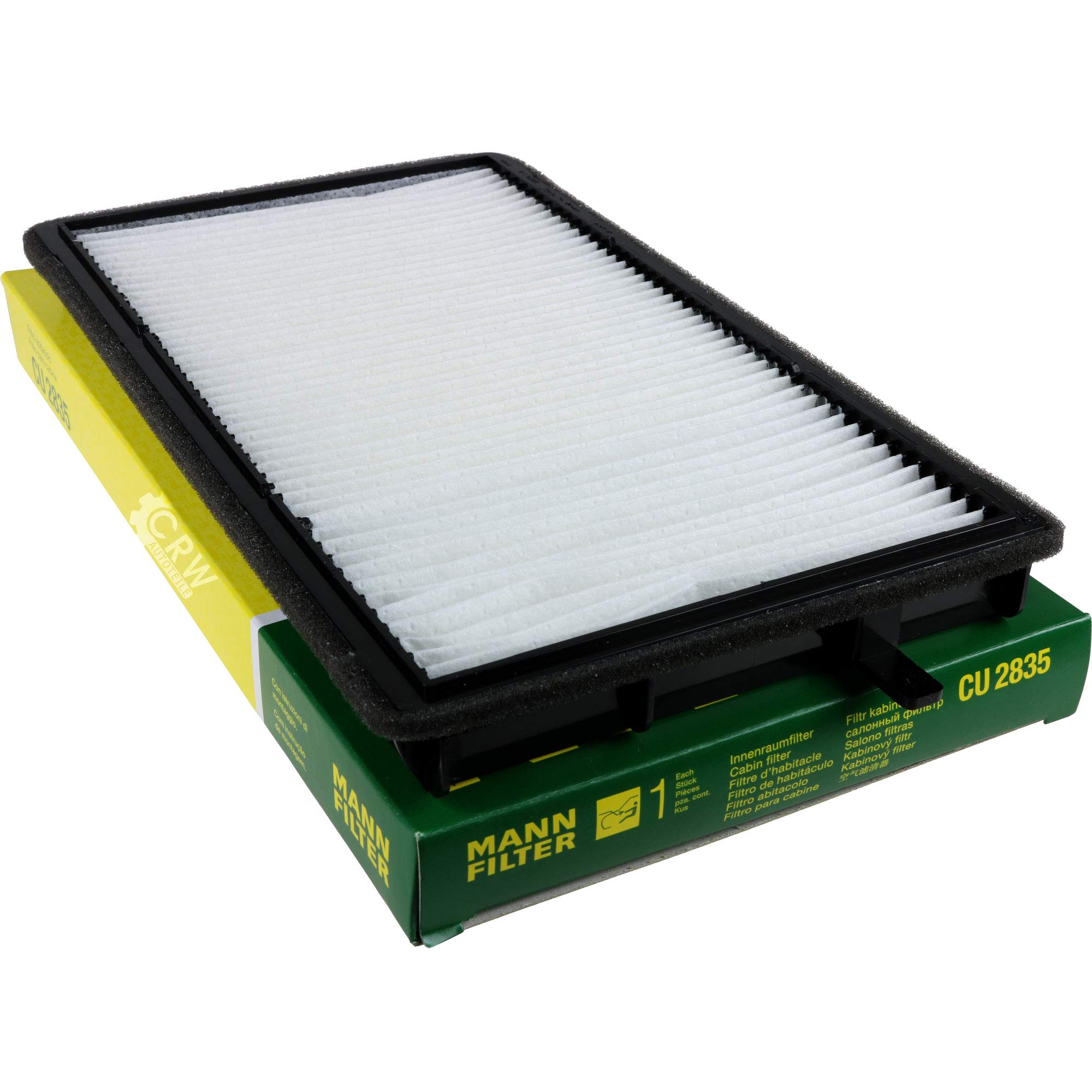 Paquete de inspección Kit de mantenimiento de filtros con filtro de aceite HU 925/4 x, filtro de aire C 25 114/1, filtro de combustible WK 516/1, filtro de habitáculo CU 2835, tornillo de
