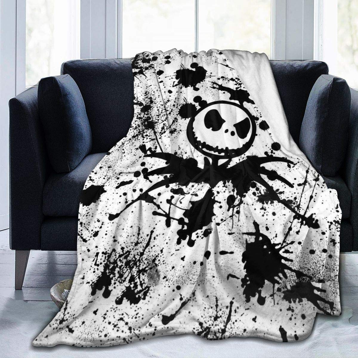 Venawy Nightmare Before Christmas Jack & Sally Skellington Soft and Warm Throw Blanket Plush Bed Couch Living Room Fleece Blanket 50"X40"60"X50"80"X60"