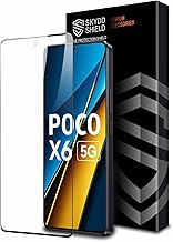 Skyddshield Edge to Edge Tempered Glass for Poco X6 Pro 5G and Poco X6 5G (6.67 Inch) with Easy Self Installation Kit | Black