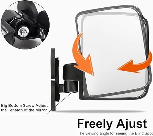 Miniatura 2 de ALLGOOD 1 par de espejos laterales magnéticos universales y fuertes, 114 libras, 2.7 pulgadas, con imán nominal para tractores, tractores,