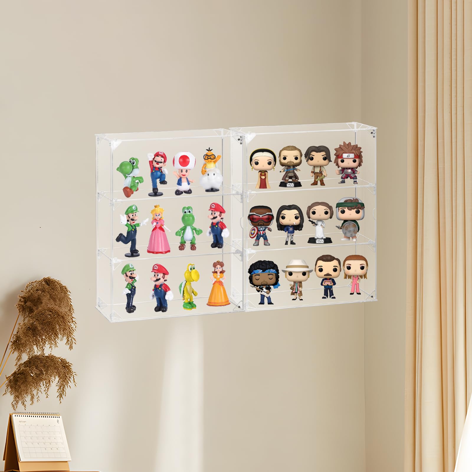 Vitrina de Acrílico Transparente de 3 Capas Para Figuras Funko Pop, de Pared a Prueba de Polvo, Alternativa de Cristal Para Coleccionables, Lego, Modelos y Juguetes