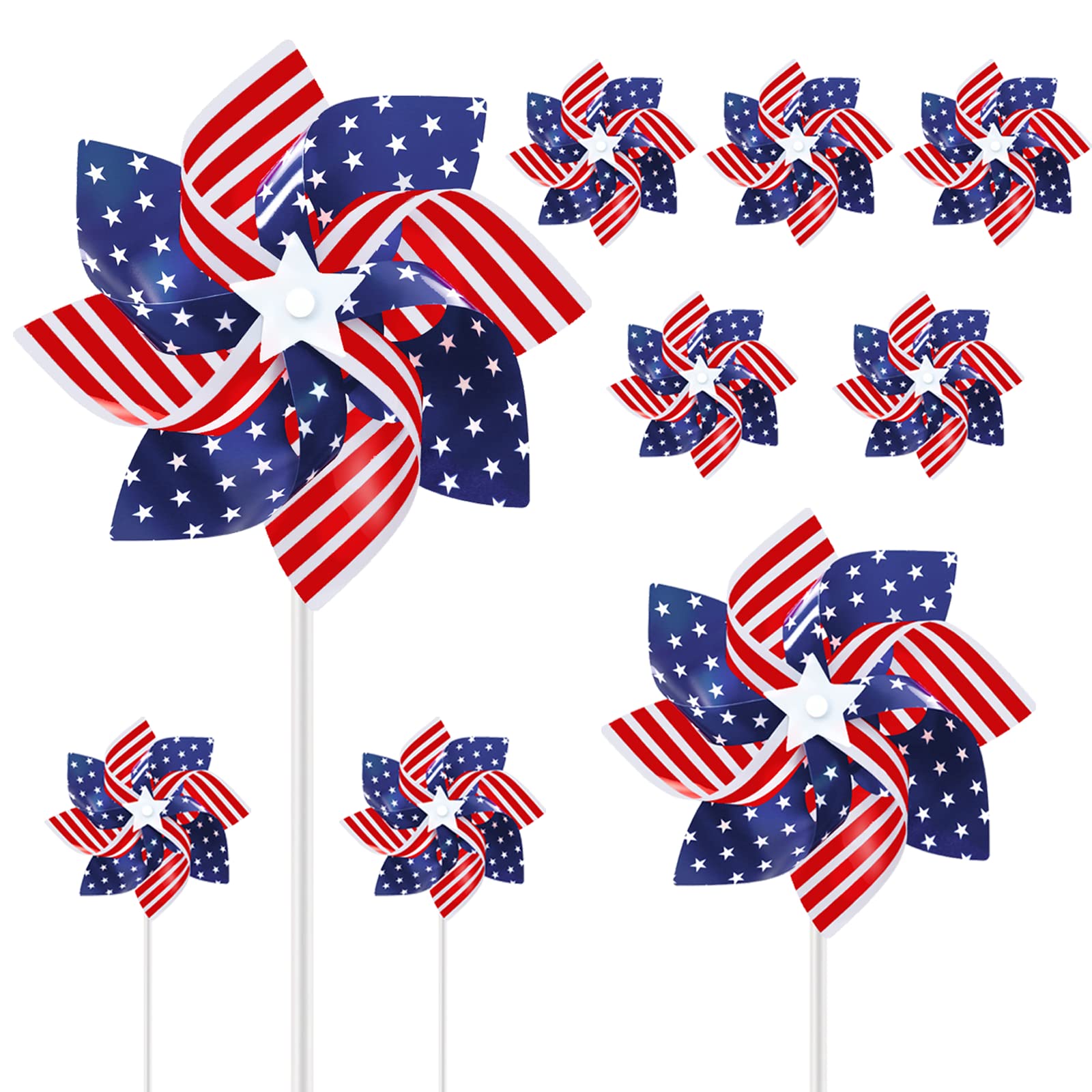 Moulins à vent patriotiques pour sublimer votre décoration de jardin lors du 4 Juillet