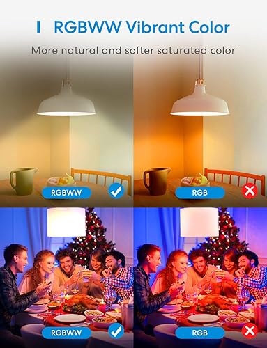 Miniatura 4 de Meross Bombilla inteligente, bombillas LED BR30 con WiFi de inundación compatibles con Apple HomeKit, Alexa, Google Assistant y SmartThings,