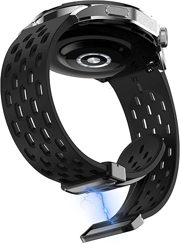 Miniatura 2 de MAKCPOIMER Correas deportivas magnéticas de 0.866 pulgadas compatibles con Samsung Galaxy Watch 3 de 1.772 pulgadasGalaxy Watch 1.811 pulgadasGear