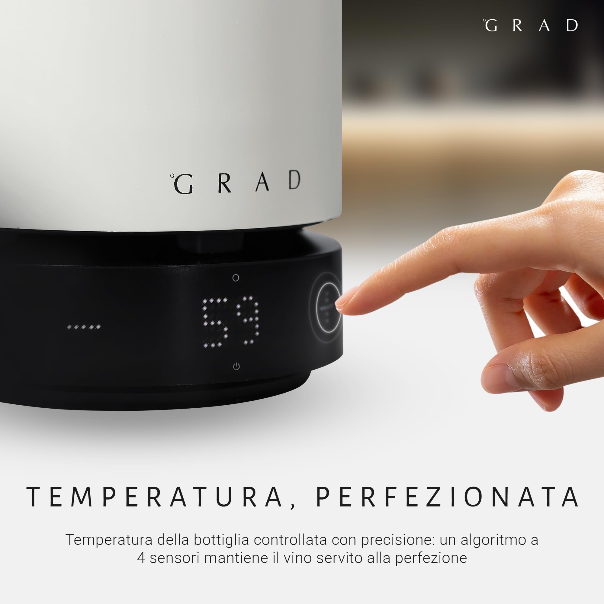 Grad - No.1 Cooler - Bianco sporco - Il design isolato mantiene le bevande fredde per ore - Perfetto come regalo di vino per ogni occasione - Adatto a bottiglie fino a 10 cm di diametro