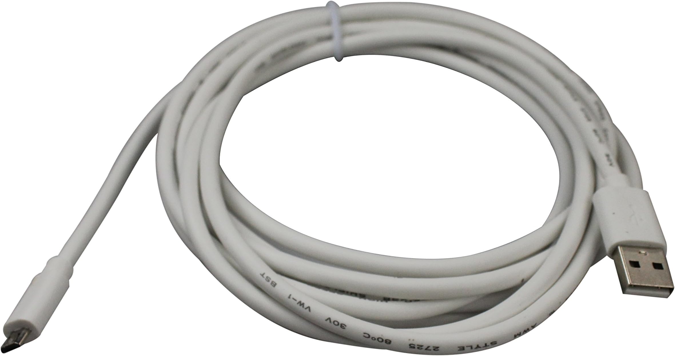 Teckology 10FT/3M Micro USB Cable Extra Long Hi-Speed Heavy SYNC Cord Data Charger Fast Powerline Universal for Samsung and 99% Android SmartPhone White