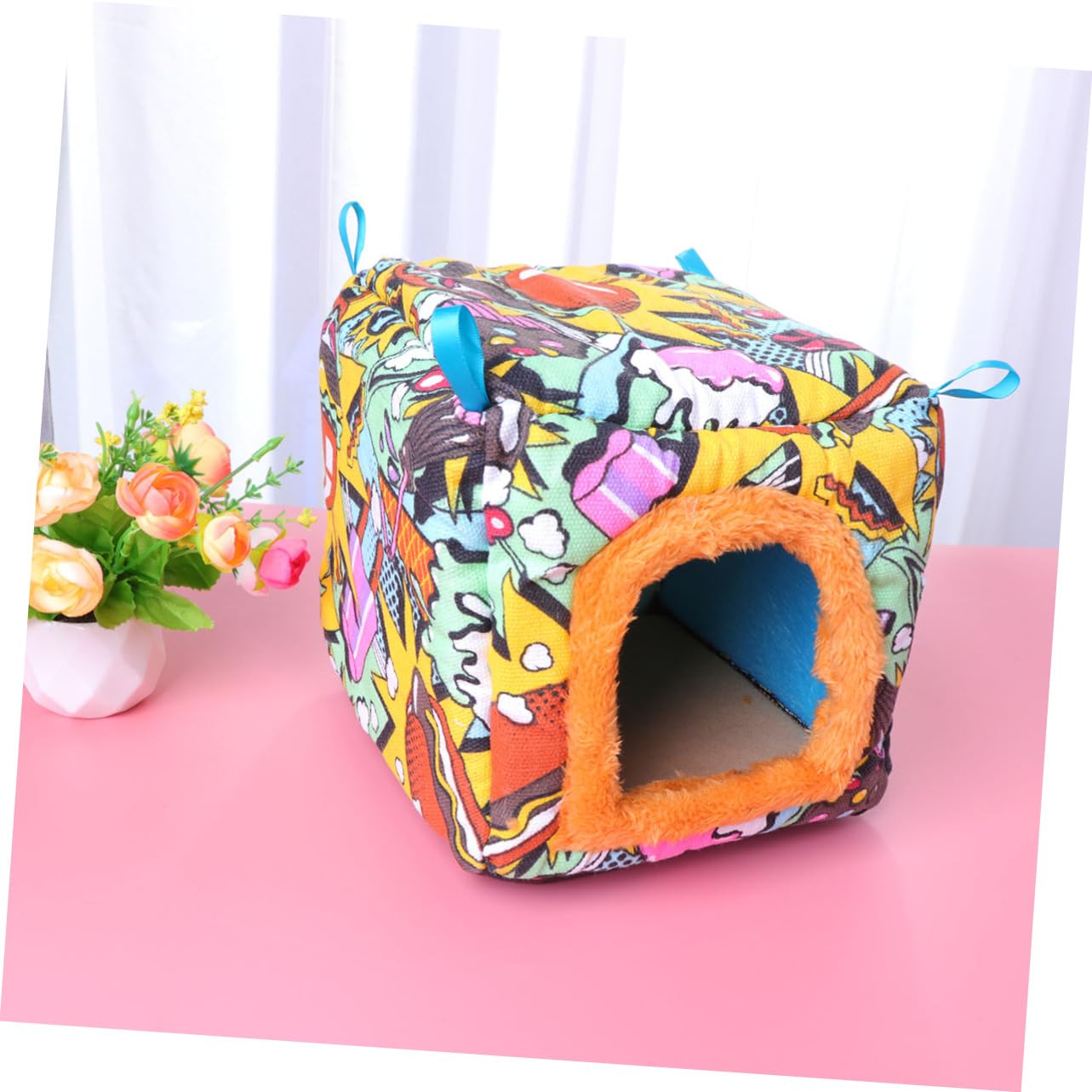 DOITOOL 3 Piezas Tienda Hamaca Nido De Pájaros Al Aire Libre Nido De Loros Casa Cálida para Hámster Tienda De Invierno Jaula De Hámster De Invierno Cama De Erizo Mini Mascota Largo Juguete