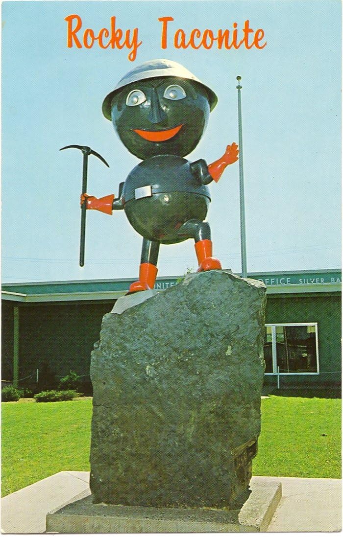 1960s Vintage Postcard Rocky Taconite Silver Bay