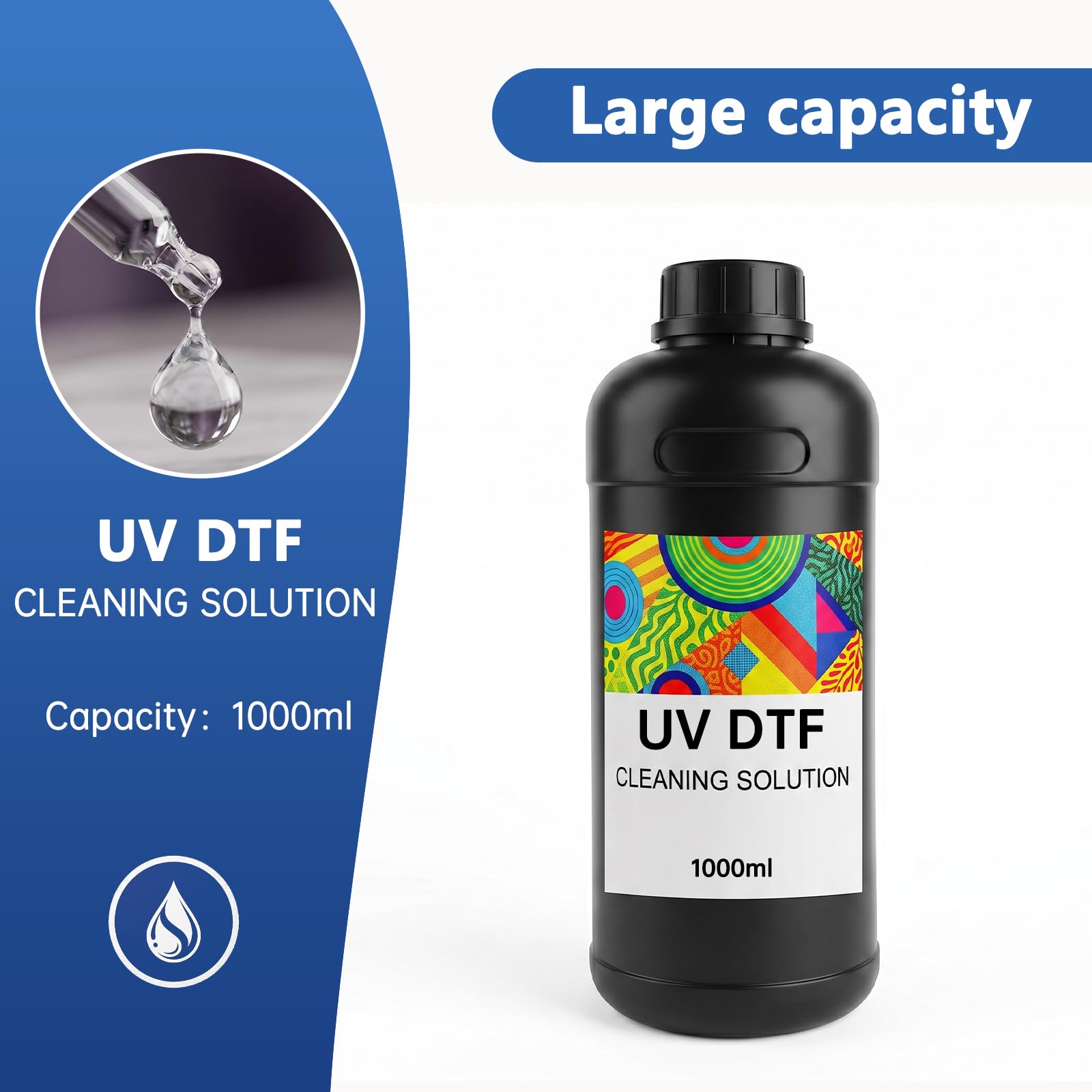 UV Tinte Reinigungslösung für UV Drucker Druckkopf Reiniger kompatibel mit Epson XP600, TX800, DX4, DX5, DX6, DX7, i3200, i1600