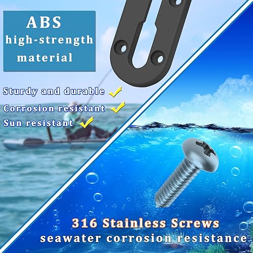 Miniatura 6 de Pista de kayak, pista de perfil bajo para kayak, riel de kayak, pista de montaje de accesorios de kayak, pista de engranajes de kayak para soporte