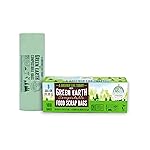 Green Earth Compostable Small Kitchen Food Scrap Trash Bags, Compost Bin Compatible, 3 Gallon, 11.35 Liter, 300-Count, Extra Thick 0.71 Mil, ASTM D6400, BPI (US) & OK Compost Home (EU) Certified