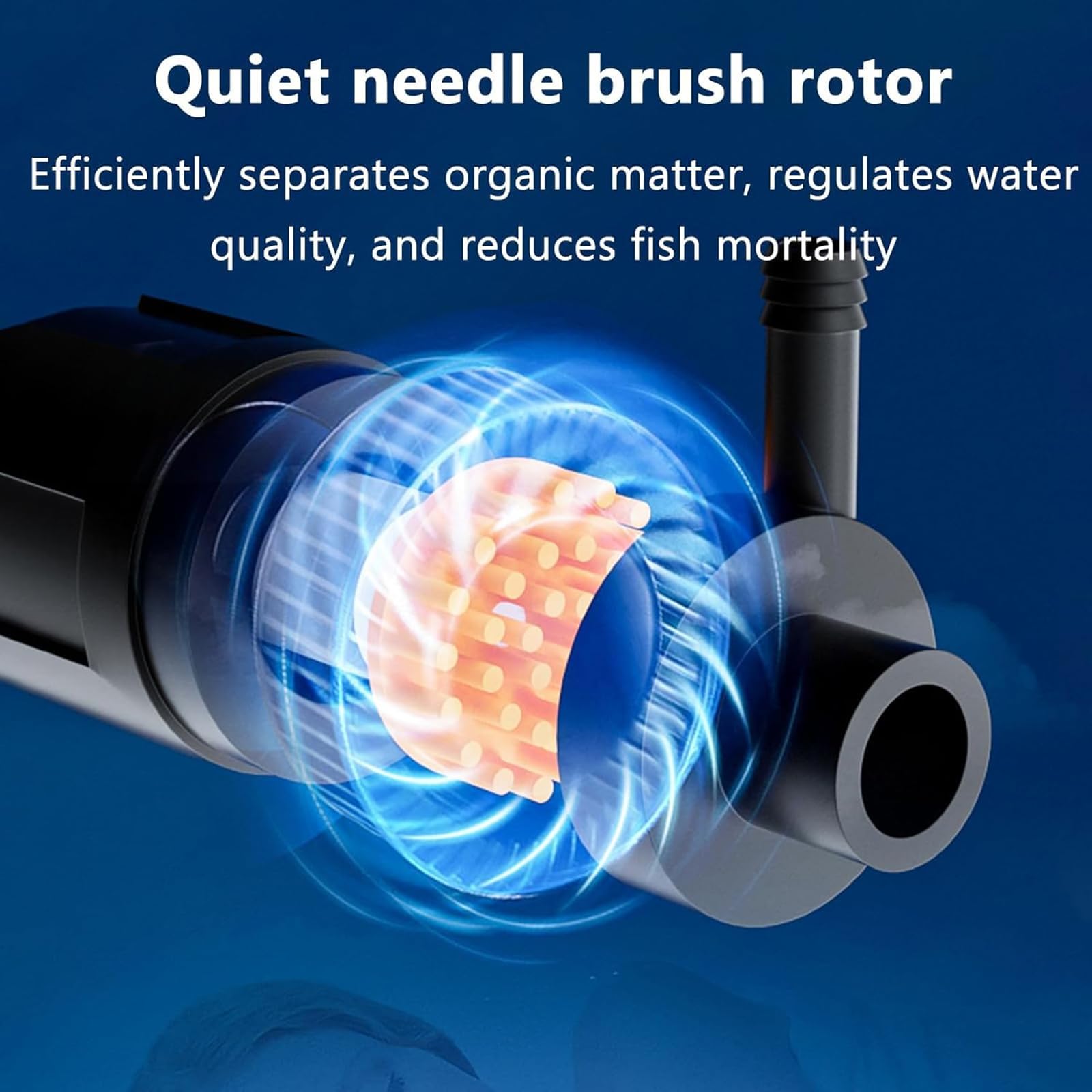 Skimmers de proteínas para acuarios de agua salada, espumador de superficie para agua dulce, burbujas ajustables, bomba de agua inversora de 3 W CC, con tubo de aguas residuales de 1 m