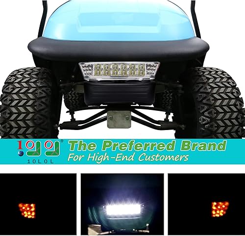Miniatura 2 de 10L0L Club Car Precedent Kit de faros delanteros con parachoques – Reemplazo directo de 12 V para carritos de golf eléctricos 2004 en adelante,