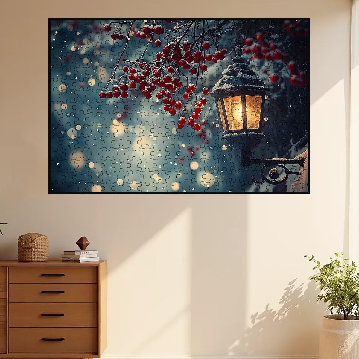Puzzle 5000 sztuk Retro, Zimowe Puzzle 5000 Dorosłych, Puzzle dla Dorosłych Z Pudełkiem Prezentowym, Drewniane Puzzle Wyzwanie dla całej rodziny, Oryginalne prezenty dla kobiet -3296