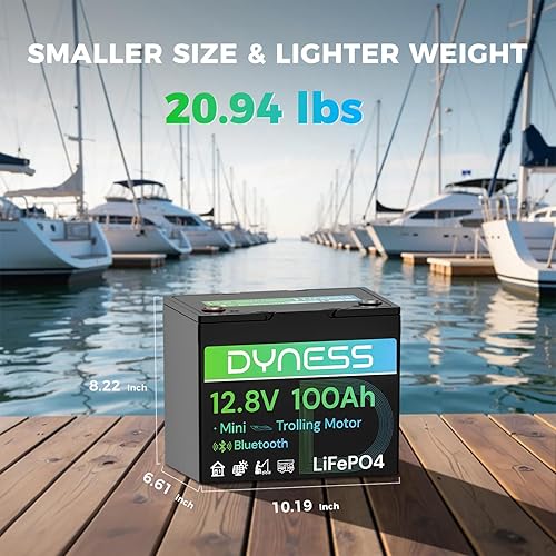 Miniatura 2 de Batería de litio LiFePO4 de 12 V 100 Ah con Bluetooth, grupo 24, energía máxima de 1280 Wh, BMS integrado de 100 A con protección a baja