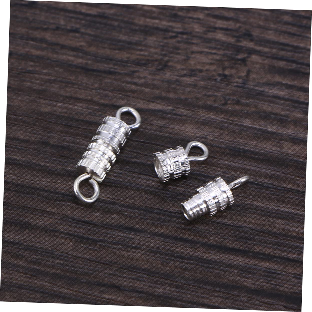 SEWACC Accesorios Para Joyería Diy, 20 Cierres De Rosca Tipo Barril Chapados En Oro Para Pulseras y Collares, Hebillas De Cobre Anillas Resistentes