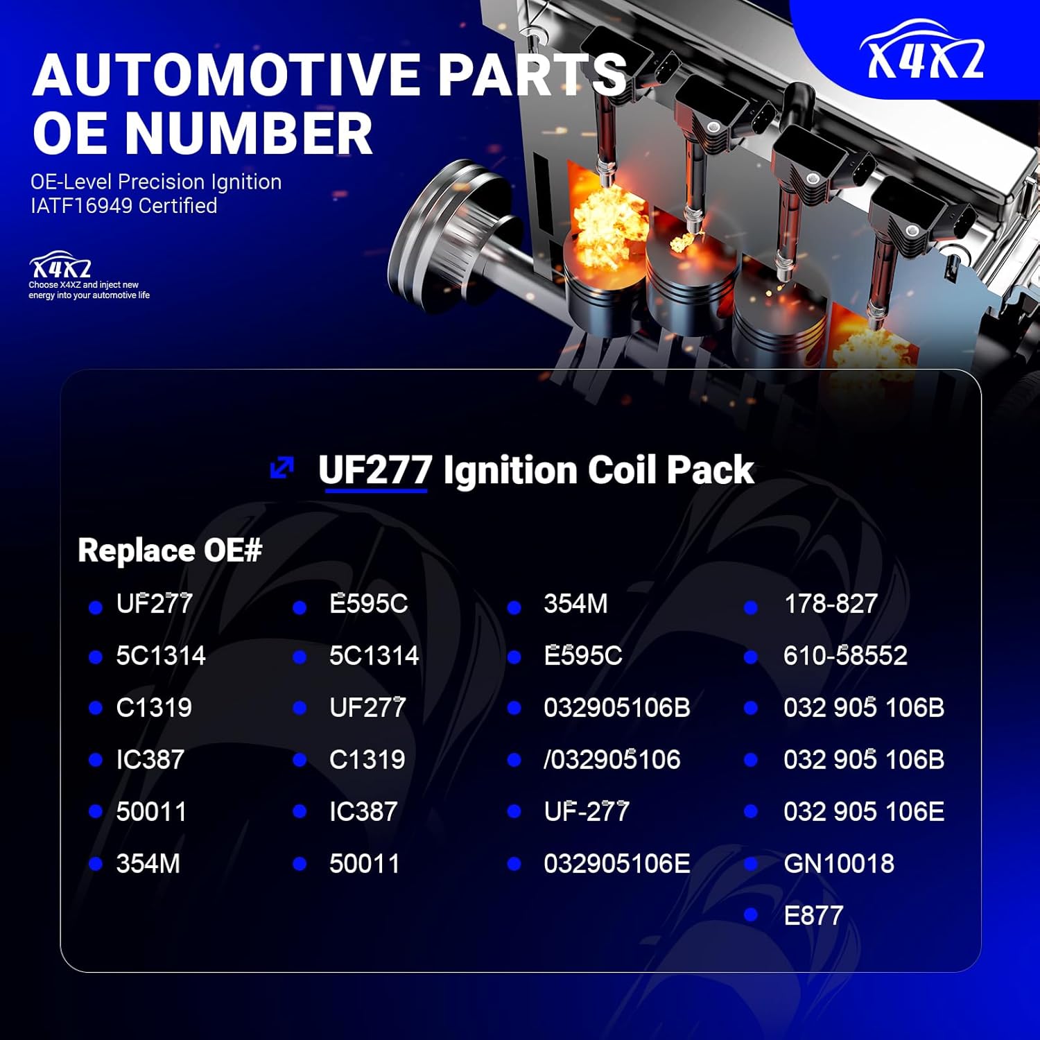 UF277 Ignition Coil Pack For 98-15 VW Volkswagen Jetta Beetle Golf Seat Ibiza Cordoba Passat Polo Replaces# 5C1314 C1319 IC387 GN10018
