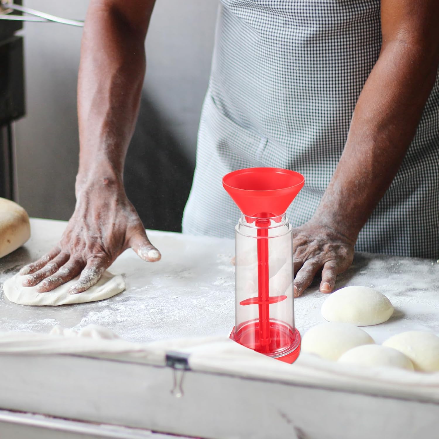 Manual Flour Sifter Fine Mesh Kitchen Baking Tool Plastic Handheld Rotating Powdered Sieve for Home Use