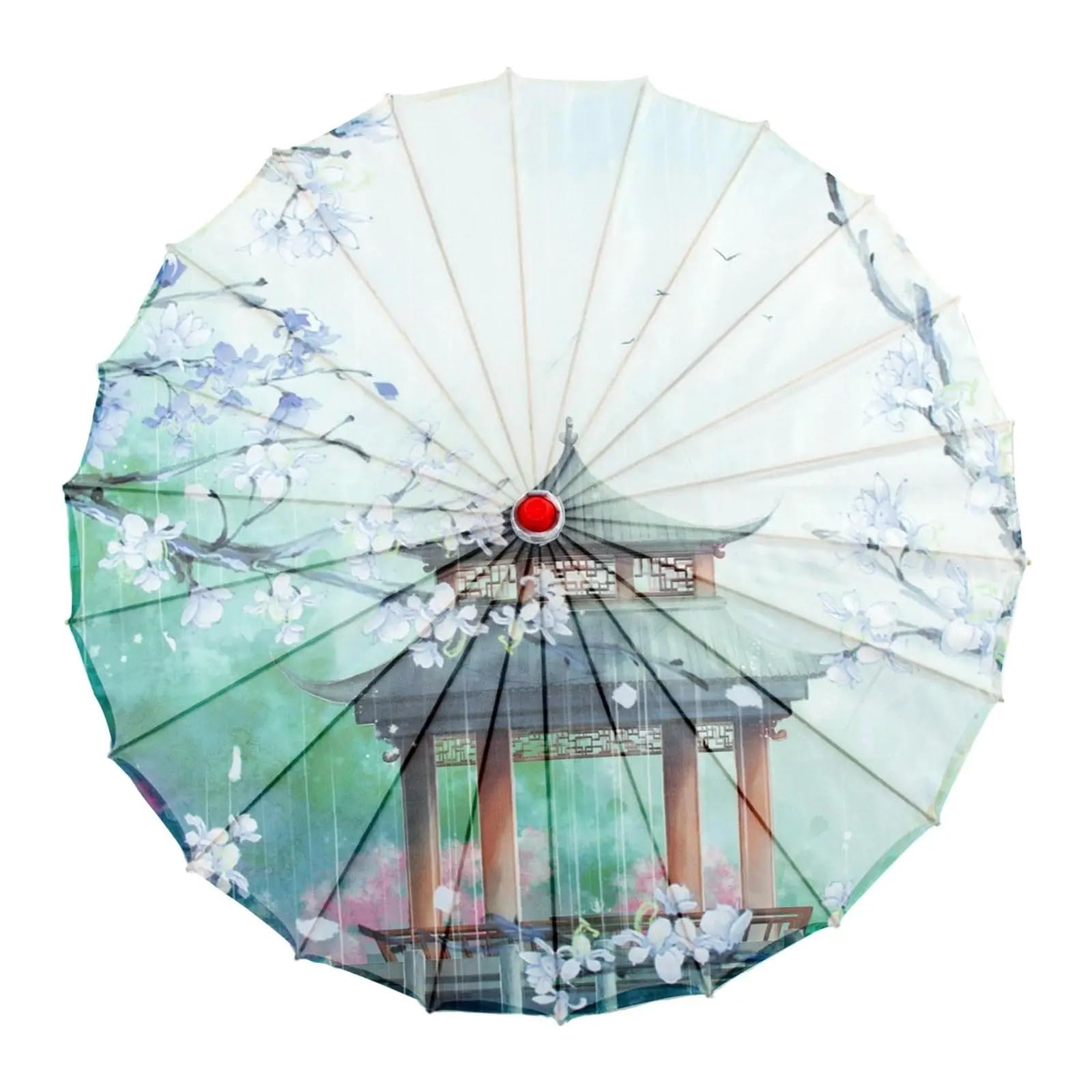 Oiled Paper Umbrella Art Classical Dance Umbrella Classical Dance Parasol for Music Festivals per Costumi Matrimonio Festa Oggetti di Scena Scen(Color4)