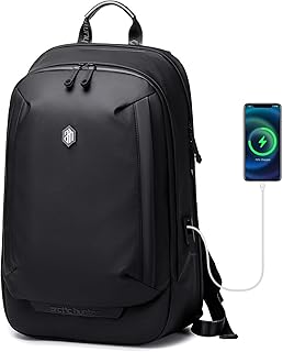 Men's Laptop BackpackB00443, Waterproof Backpack Men Women Outdoor Backpack for Laptop up to 15.6 Inch and with USB Port, Multiple Compartments, Padded Back