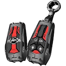 for Changan Key Fob Cover Fit for Changan CS35PLUS CS35 Plus CS55 Plus CS75 Plus Eado UNI-T UNI K Oushang X5 X7 EV 4 Button Zinc Alloy Silicone Smart Key Case Key Protector Black